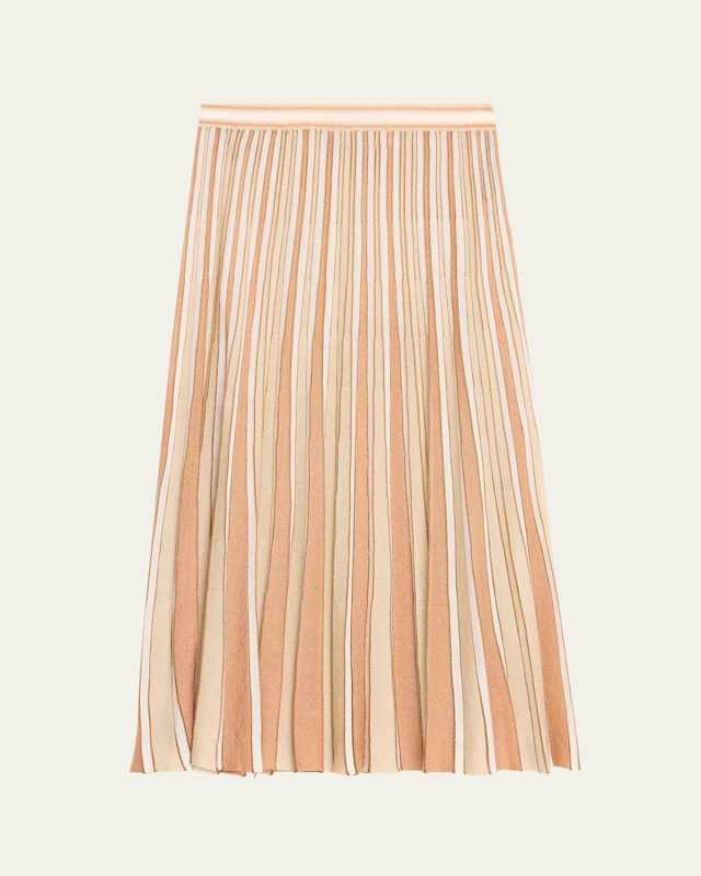 Crush Metallic Stripe Skirt